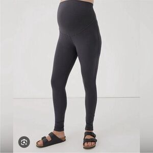 Pact Black Maternity Go-To Organic Cotton Leggings